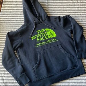 The North Face Size Medium Blue and Green Hoodie Sweatshirt